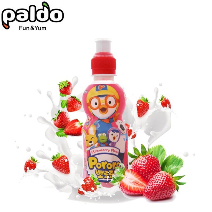 Combo 24 Chai nước Trái Cây Pororo Paldo Hàn Quốc