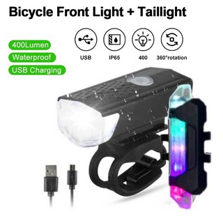 Đèn xe đạp phía trước đèn lồng xe đạp sạc mtb xe đạp đèn pha đèn hậu đi xe đạp đèn pin led phụ kiện xe đạp