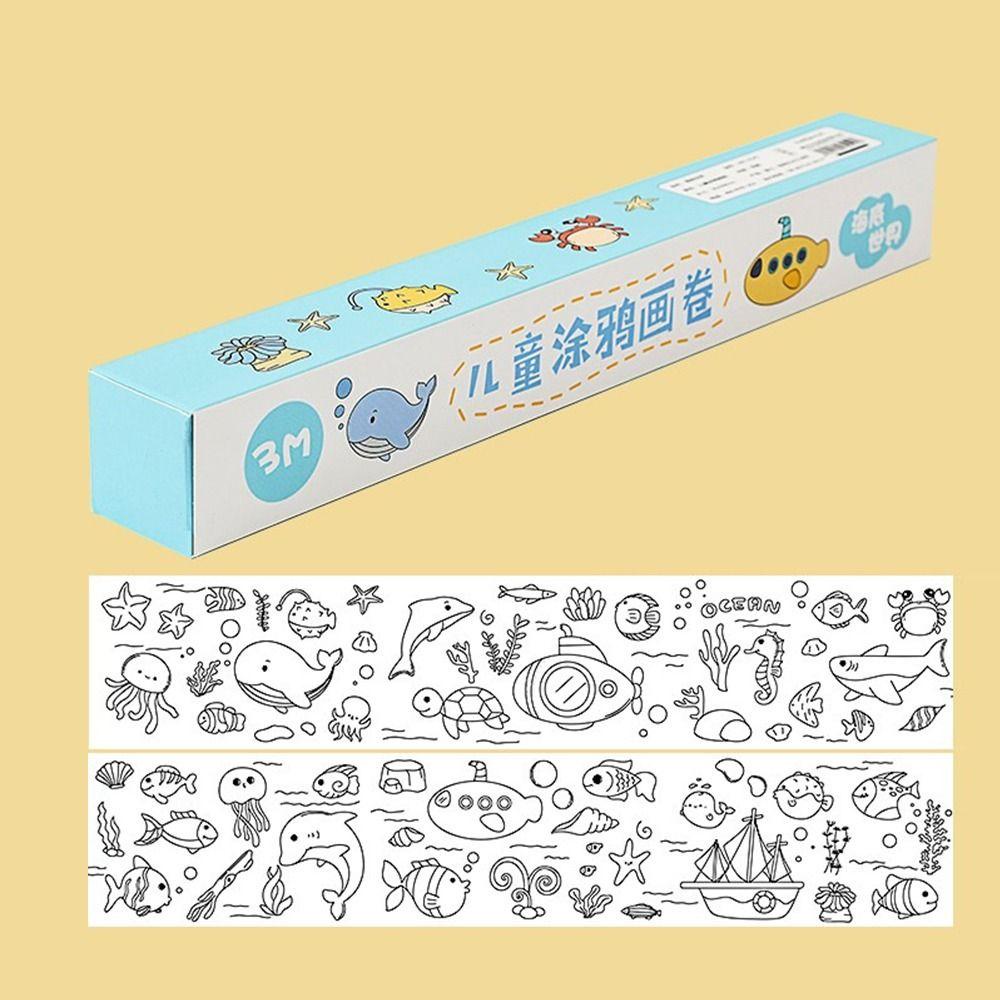 Cuộn Giấy Dán Tô Màu Đồ Chơi Giáo Dục Sớm Cho Bé