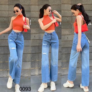Quần jean nữ ống suông loang màu , quần bò loang kiểu hot trend