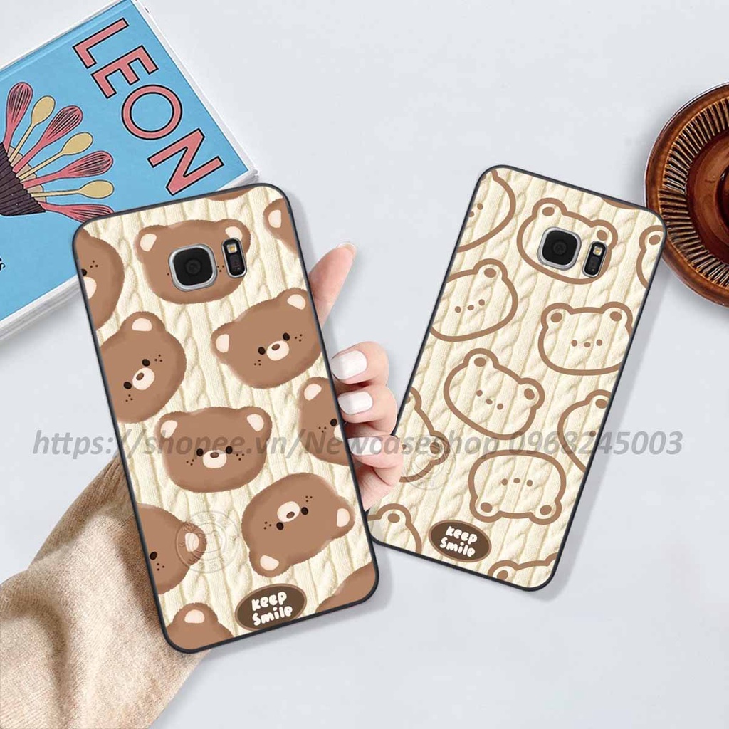 Ốp lưng Samsung S6 / S6 EDGE-Plus / S7 / S7 EDGE in hình họa tiết len Bear Cute