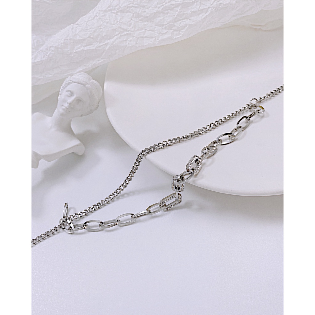 Vòng cổ Thép Không Gỉ Thiết Kế Tối Giản Thời Trang Cho Nữ