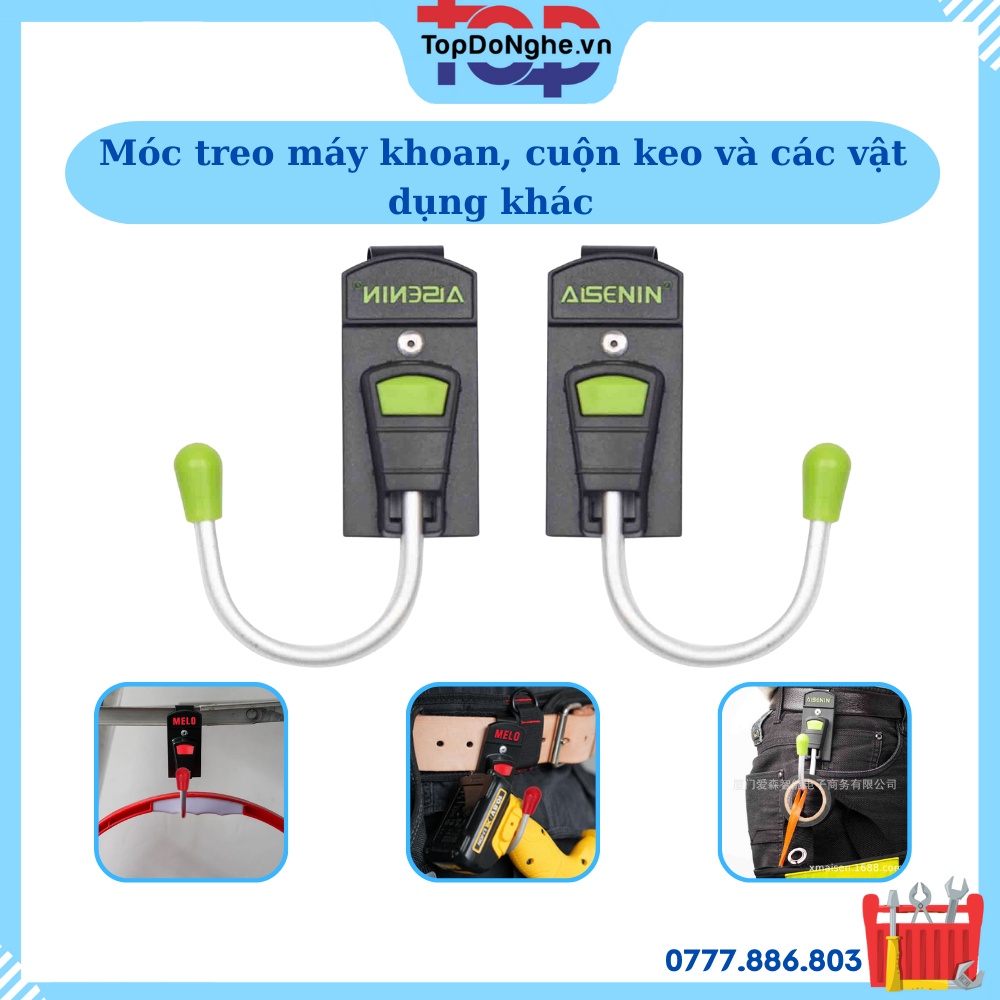 Móc treo máy khoan, cuộn keo và các vận dụng khác đa năng