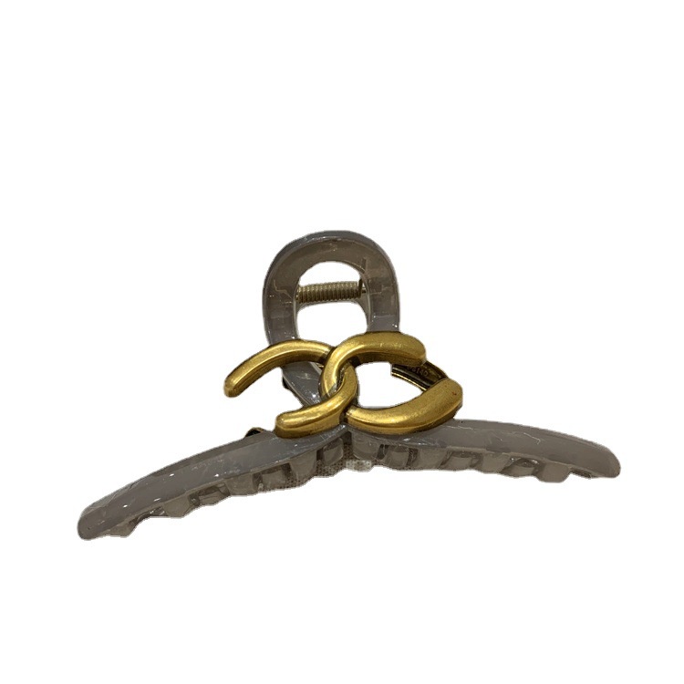 Kẹp Tóc Cỡ Lớn 13cm In Chữ Phong Cách Hàn Quốc Cổ Điển Thời Trang Cao Cấp Cho Nữ