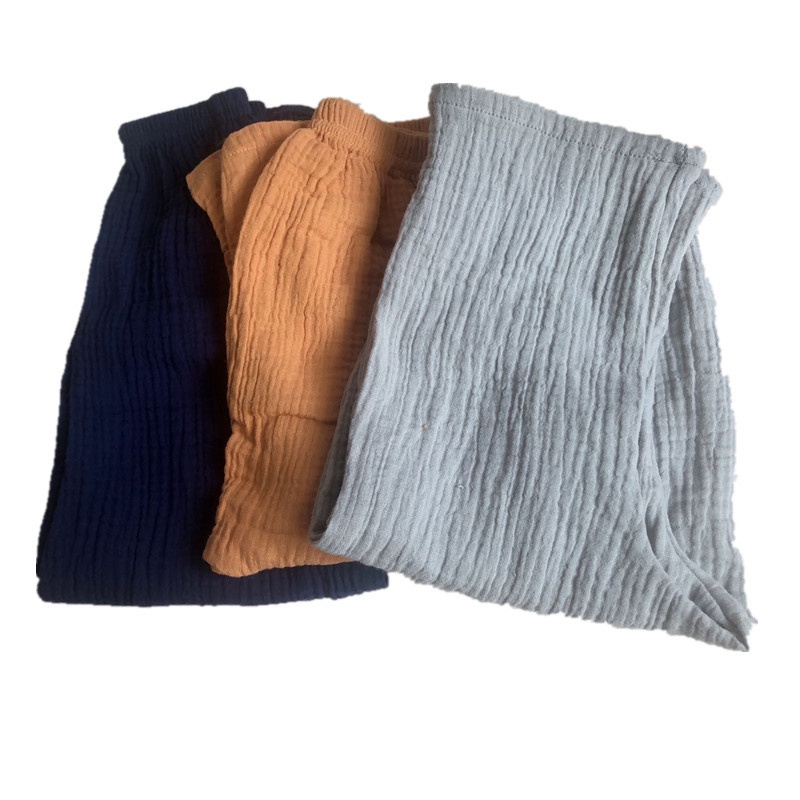 Quần Dài Chống Muỗi Vải Cotton Lanh Mỏng Thoáng Khí Màu Sắc Đơn Giản Thời Trang Mùa Hè Cho Bé