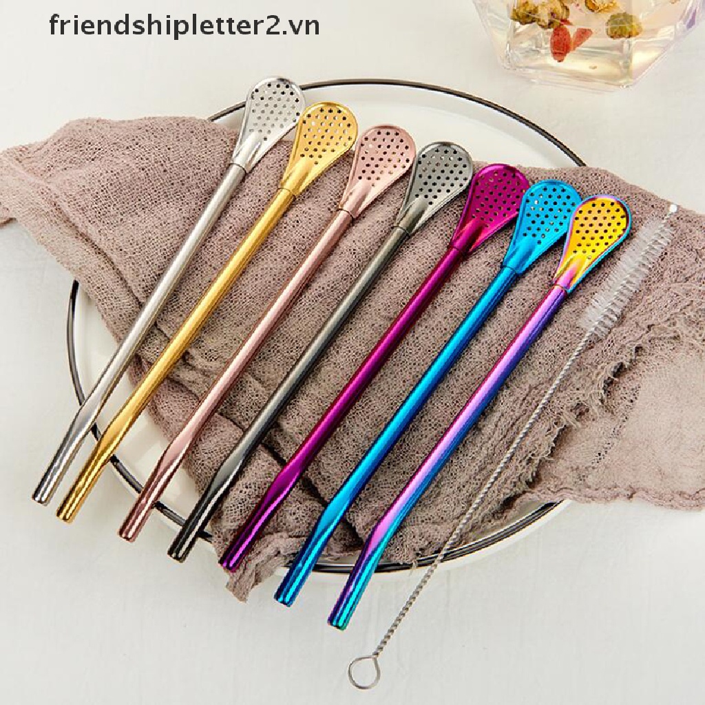 Ống Hút Lọc Trà / Cà Phê Bằng Inox Tái Sử Dụng Tiện Lợi