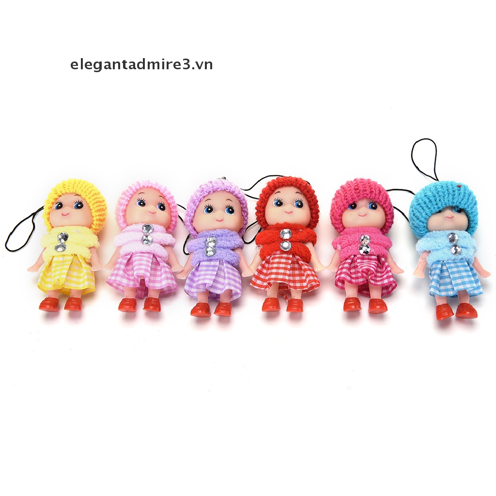 1 Búp Bê Đồ Chơi Mini Mềm Mại Kích Thước 8cm Trang Trí Điện Thoại Cho Bé