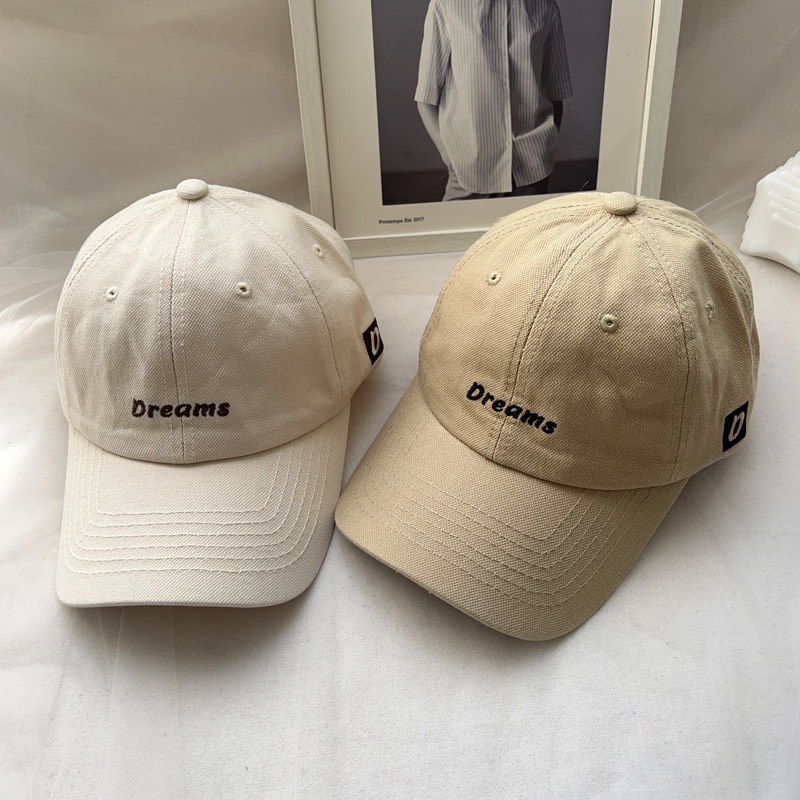 Mũ lưỡi trai DREAMS chất liệu vải kaki cao cấp, form mềm, nón lưỡi trai thời trang unisex hàn quốc M13 Hascoo | HCVUS2