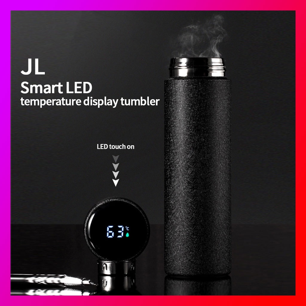 Bình Nước Giữ Nhiệt Thông Minh Bằng Thép Không Gỉ 304 500ml Có Màn Hình LED Hiển Thị Nhiệt Độ