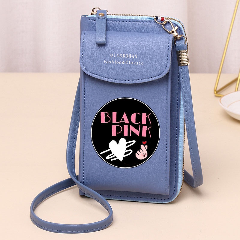 Túi Da Đeo Chéo Vai Đựng Điện Thoại In Hình blackpink Dành Cho Nữ Ví