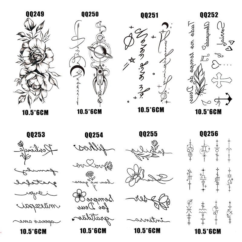 Hình Xăm Dán Tạm Thời Chống Thấm Nước 10.5 * 6CM Trong Vòng 10-15 Ngày