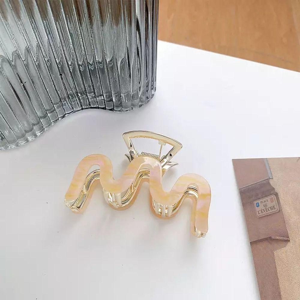 TWINKLE Kẹp Tóc Đuôi Ngựa Hình Chữ M Bằng Axit Acetic Đơn Giản Cá Tính Dành Cho Bạn Nữ