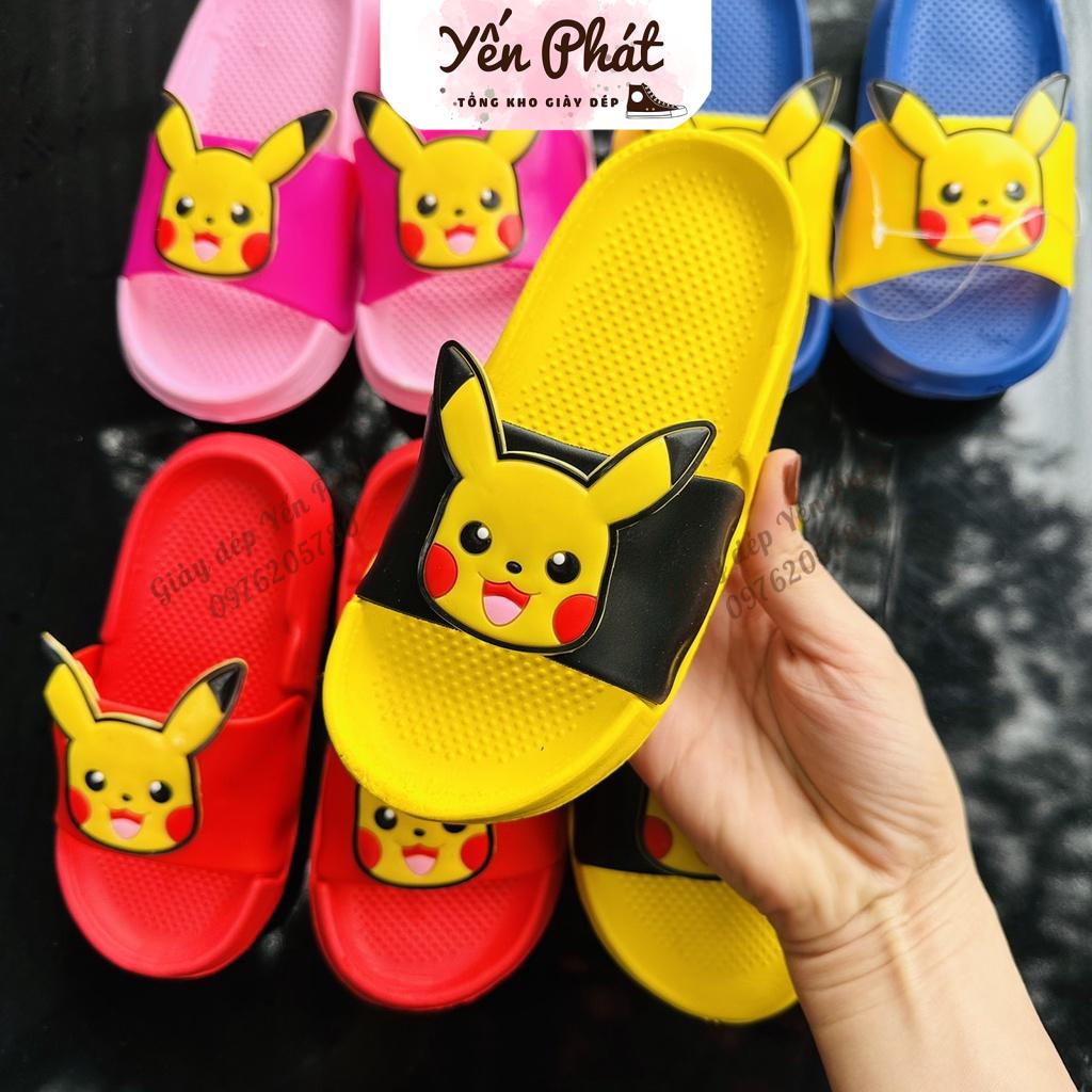 Dép Lê Bé Trai Và Bé Gái Hình Pikachu Từ 2-7 Tuổi Siêu Nhẹ , Dép Quai Ngang Cho bé Chống Nước MS2027