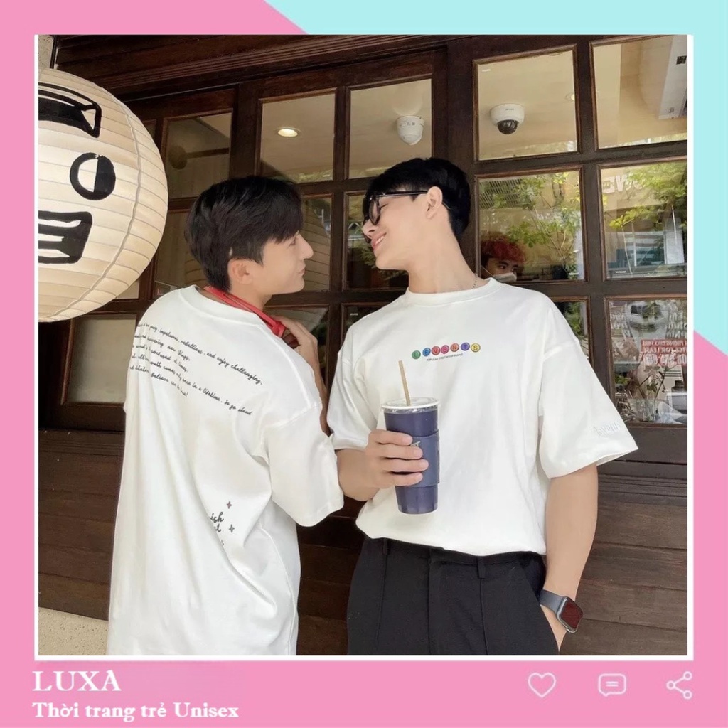 Áo thun tay lỡ unisex form rộng LEVENTS 1MILLION LUXA, Áo phông nam nữ ulzzang