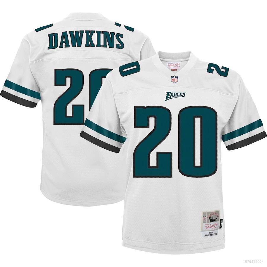 Áo Thun Thể Thao SY3 2004 NFL Philadelphia Eagles Jersey Dawkins No.20 Phiên Bản Người Hâm Mộ YS3