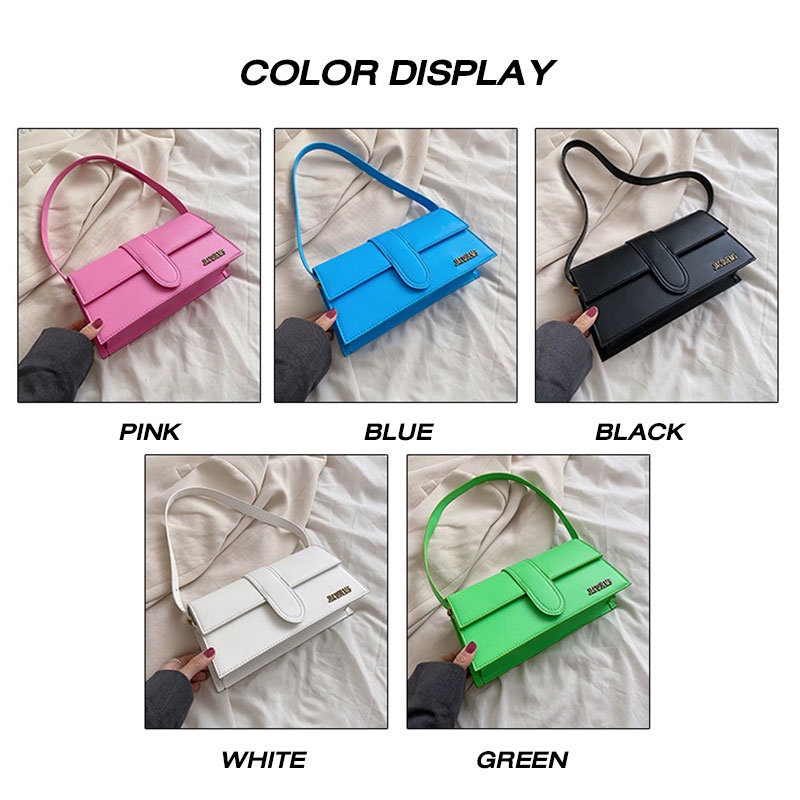 Mischa Túi Đeo Chéo Da PU Hình Vuông Màu Trơn Thiết Kế Nhỏ Nhắn Thời Trang Xinh Xắn