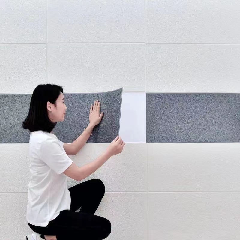 20231 Miếng Dán Tường 3D Tự Dính Chống Nước Chống Va Chạm Cách Âm