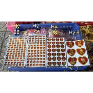 chữ hỷ dán trái cây(1tờ)