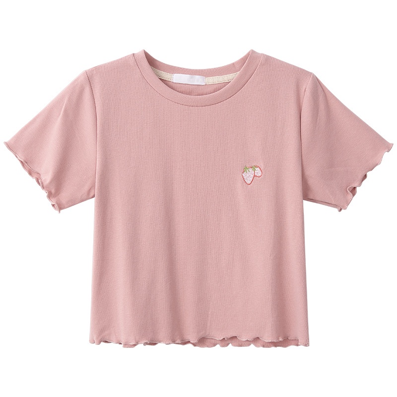 Áo Thun Ngắn Tay Dáng Ôm Thêu Họa Tiết Thời Trang Mùa Hè 2023 Phong Cách Mới