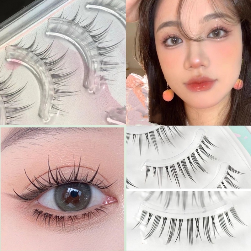 Set 5 Cặp Lông Mi Giả 3D Trong Suốt Phong Cách Hàn Quốc