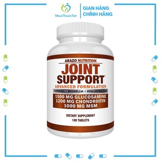 Arazo Nutrition Joint Support Glucosamine Chondroitin MSM 180 Viên - Hỗ Trợ Sức Khỏe Xương Khớp