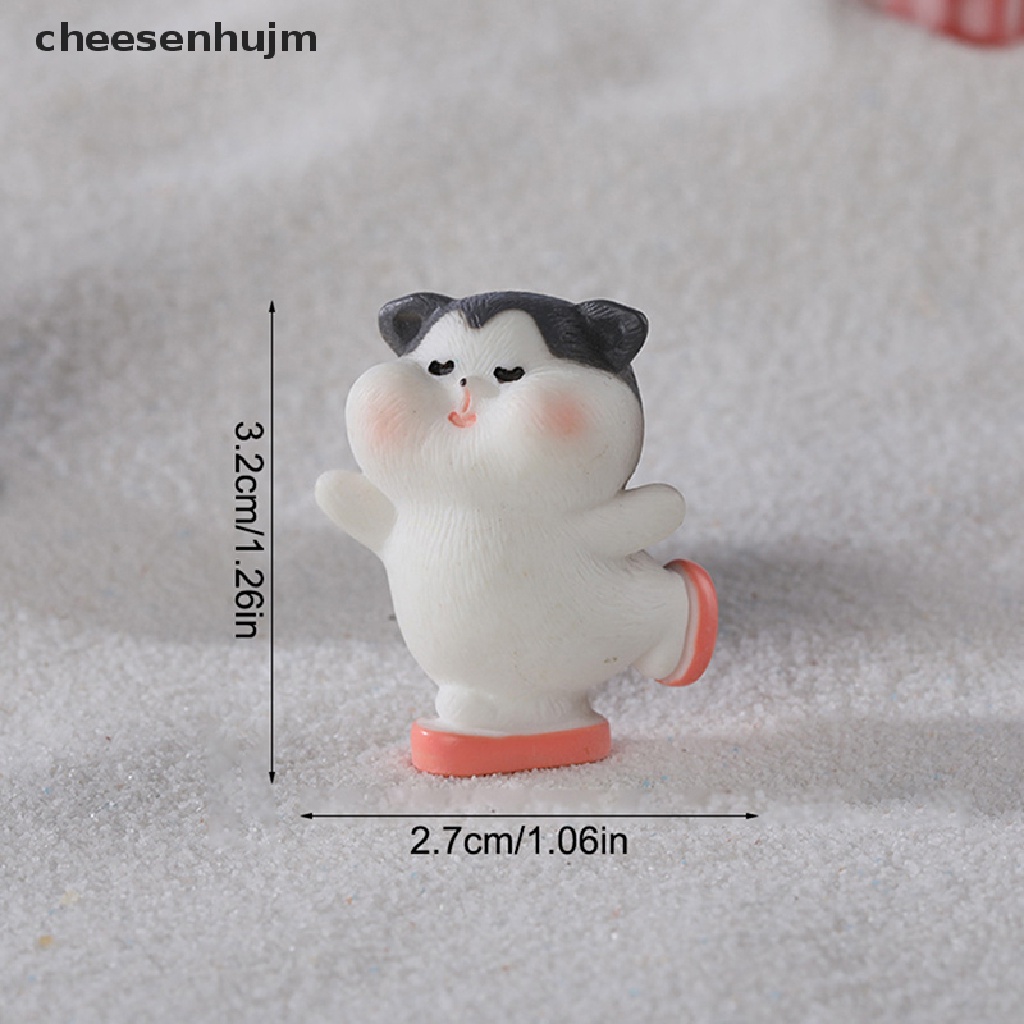 Đồ trang trí Chú Mèo Hoạt Hình Bằng Nhựa Resin Dễ Thương Trang Trí Tiểu Cảnh / Bàn Làm Việc