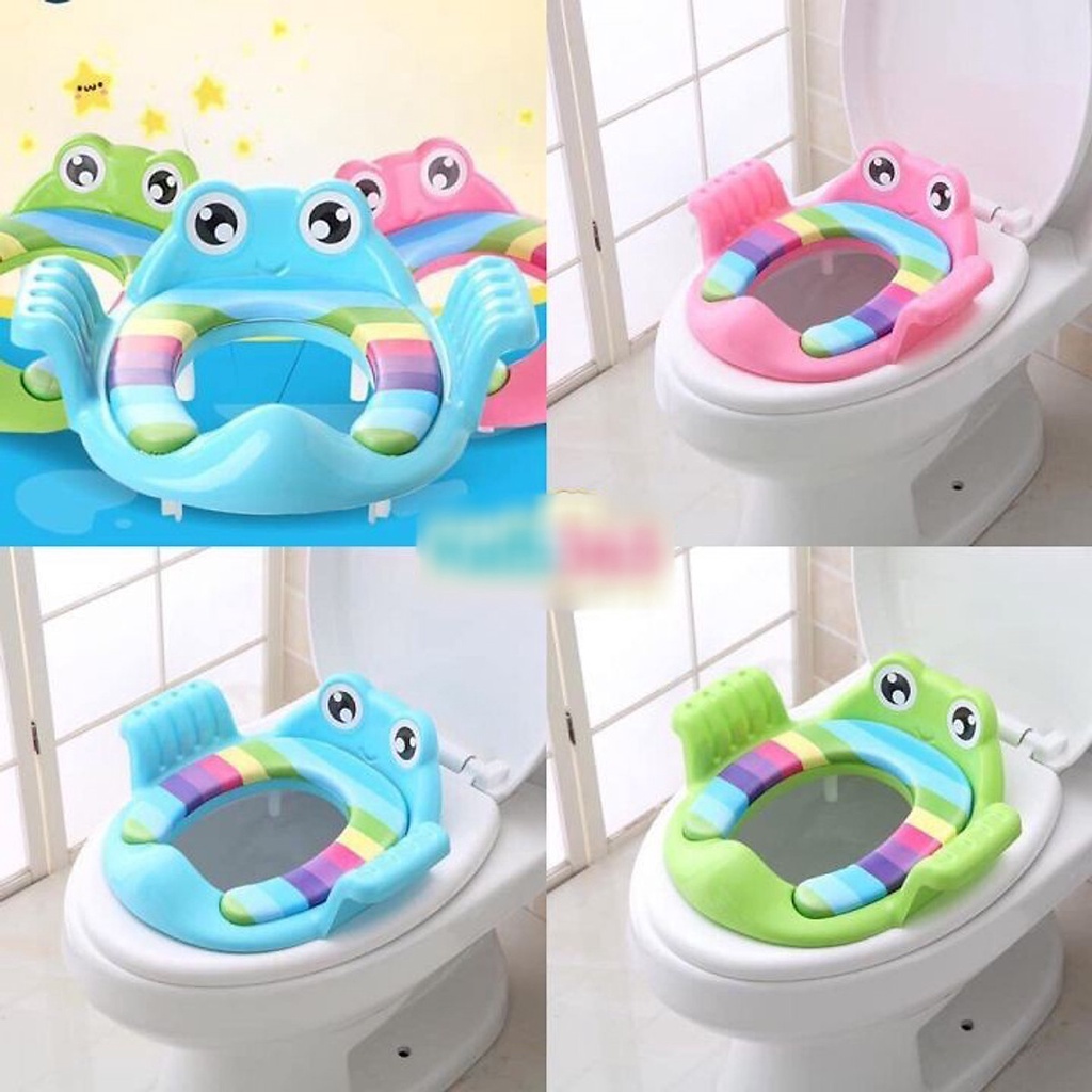Miếng Lót Bồn Cầu Ngồi Cho Bé - Bệ Lót Thu Gọn Bồn Cầu Có Tay Vịn Cho Bé – Thuận Tiện Cho Bé Sử Dụng, Dễ Dàng