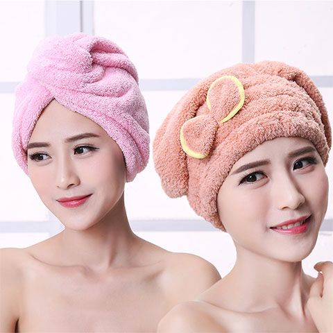 Mũ Trùm Đầu Sấy Khô Tóc Siêu Thấm Hút Nhanh Khô Kiểu Dáng Dễ Thương Cho Nữ
