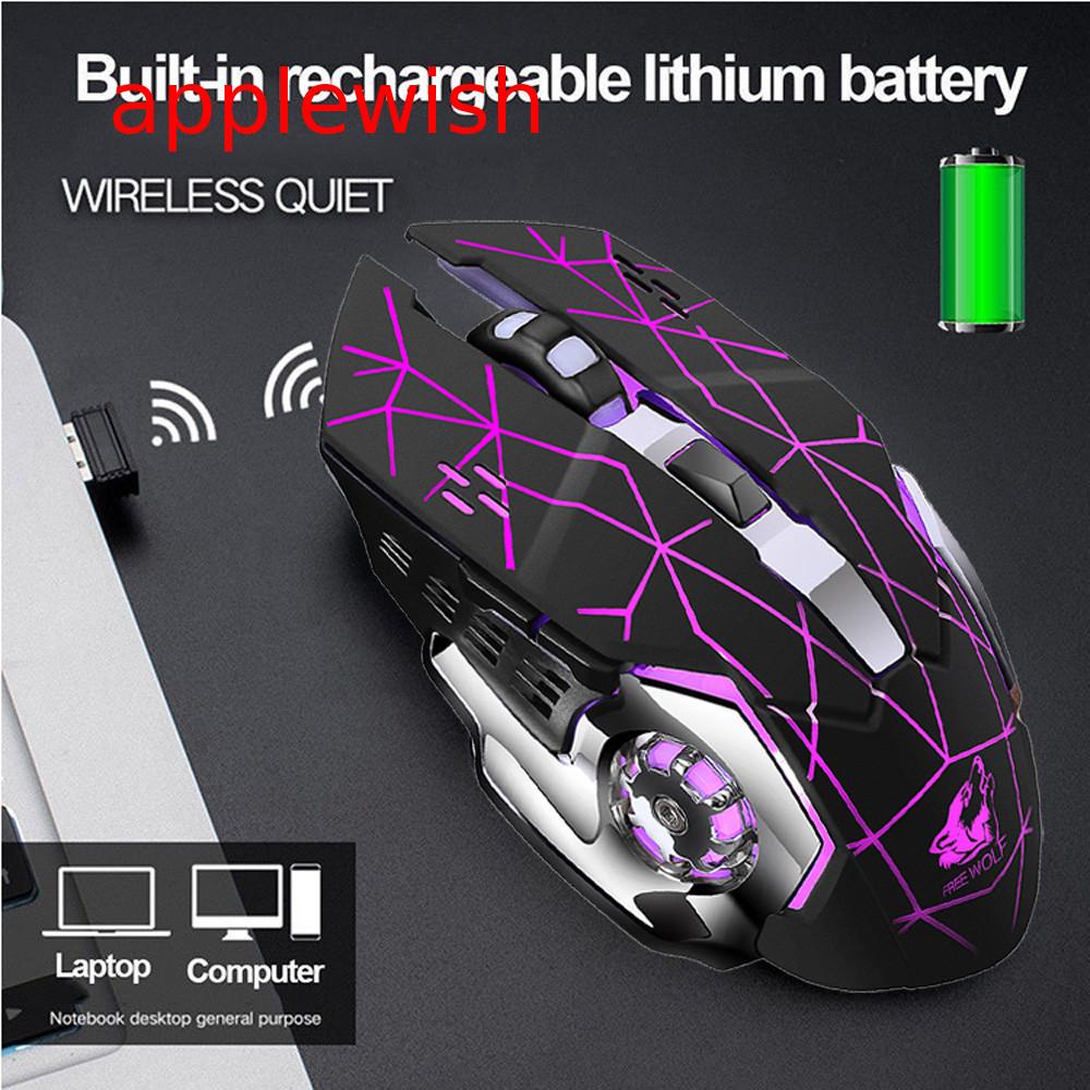 Chuột Quang Không Dây USB Đèn LED Sạc Được X8 Dùng Để Chơi Game