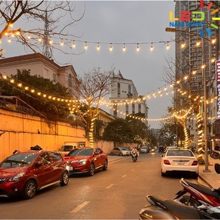 Bộ đui đèn trang trí quán cafe, nhà hàng ngoài trời  (10 mét - 20 đui - 20 bóng ) (Sỉ từ 10 bộ trở lên)
