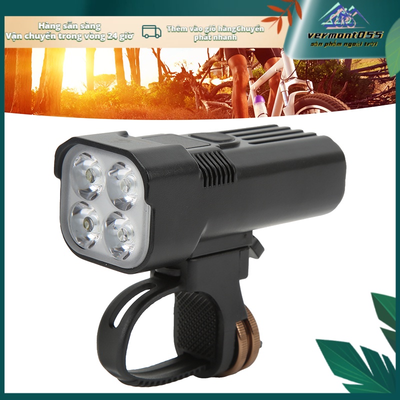 Có thể bán buôn Đèn Pha Xe Đạp LED Chống Nước IP65 Trước Siêu Sáng Sạc USB Cho Đi Vermont055 Hàng giao ngay