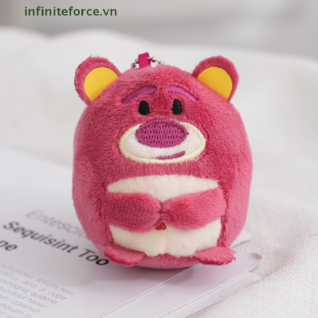1 Đồ chơi nhồi bông Hình Gấu Dâu Tây Dễ Thương Trang Trí Túi Xách / Móc Khóa