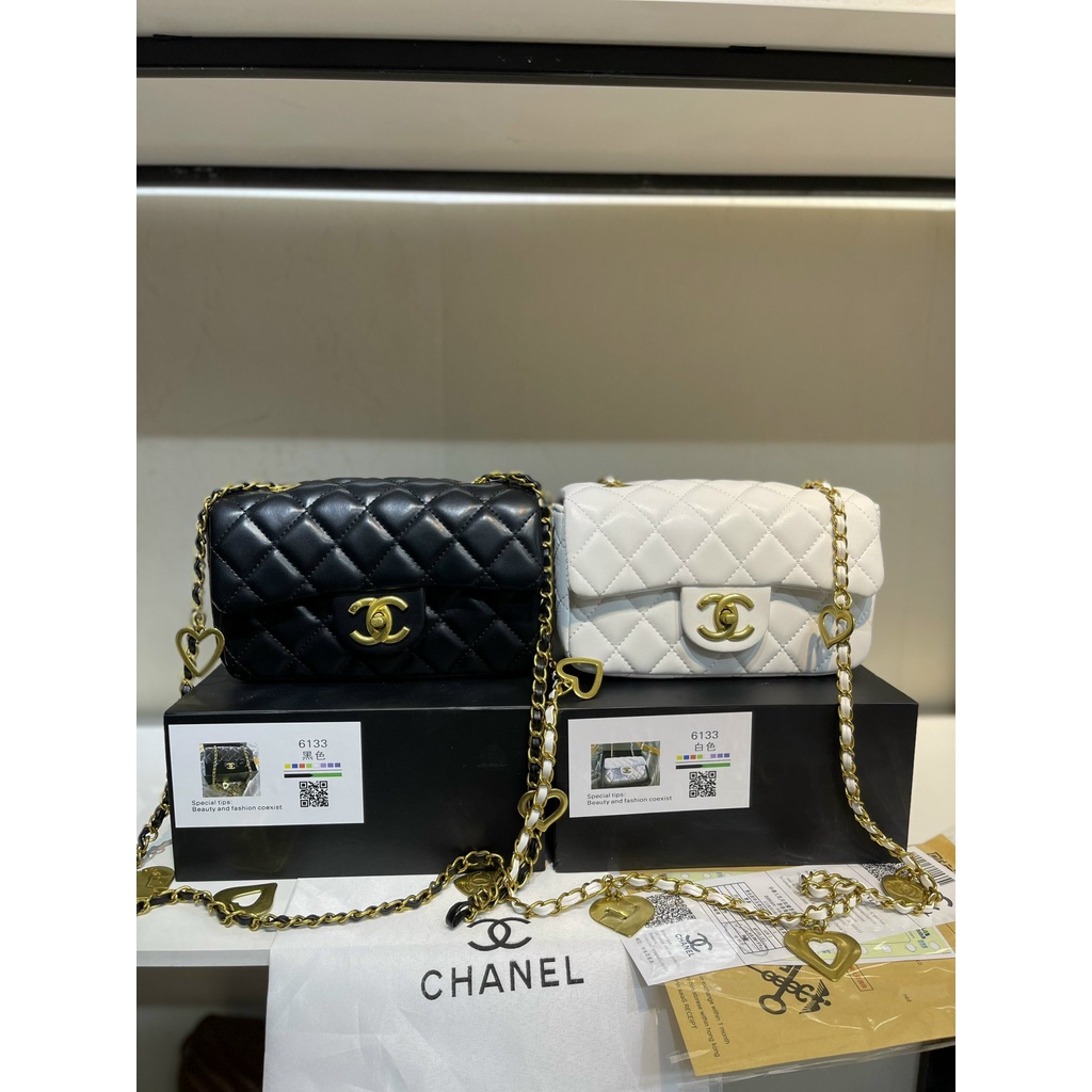 Túi Xách Channel dây tim Full box Túi Xách Thời Trang Nữ hàng Quảng Châu