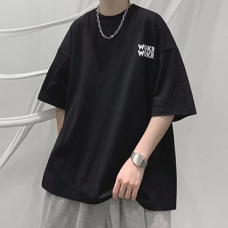 Áo Thun Tay Ngắn Dáng Rộng Đơn Giản Thời Trang Mùa Hè Cho Nam