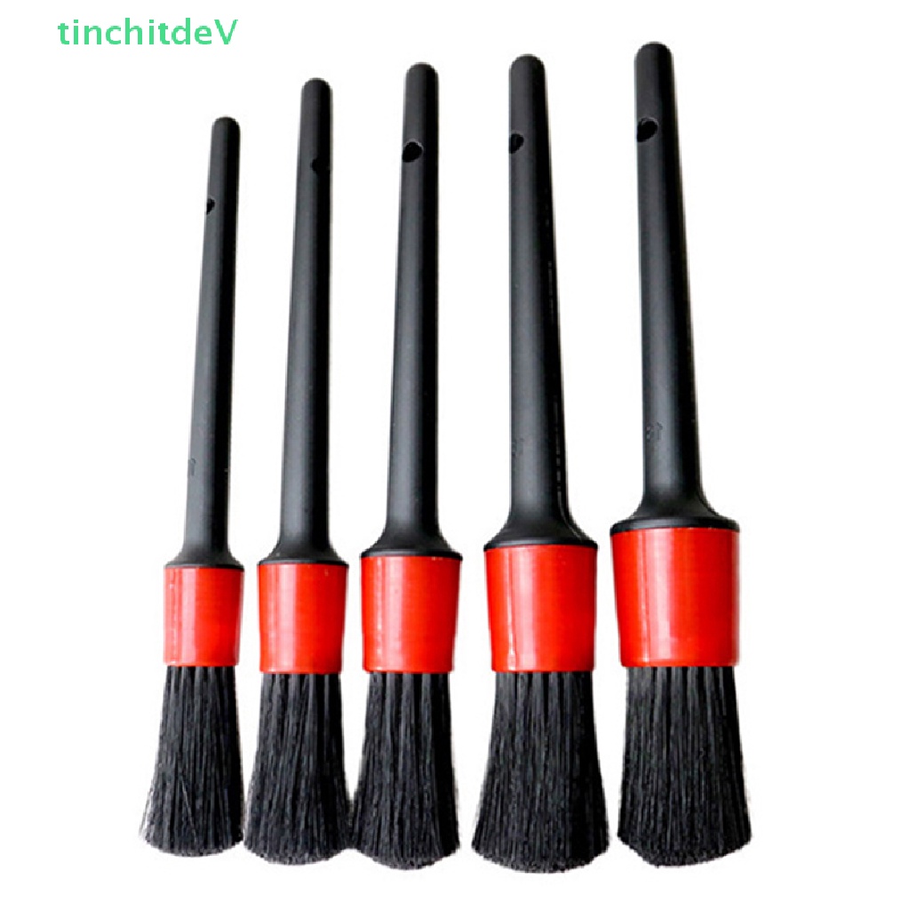 Bộ 5 Bàn Chải Lông Mềm Cán Dài Vệ Sinh Xe Hơi