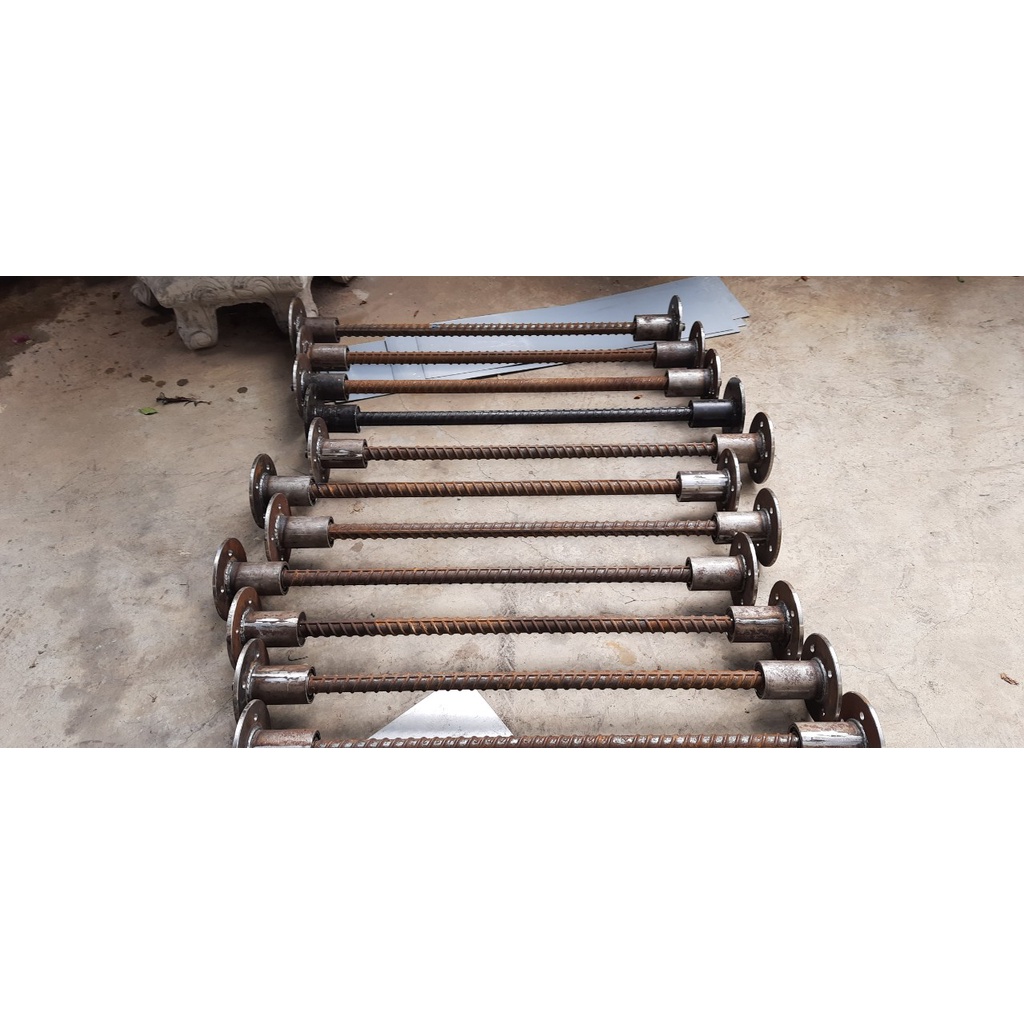 Trục và bánh xe lôi  dài 1m;1,1m; 1,2m; 1,3m, lắp bánh 400-12, 450-12, 500-12