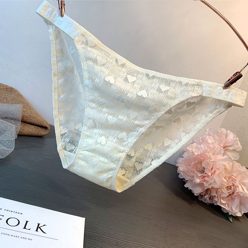 Quần Lót Cotton Lưng Thấp Phối Ren Thoải Mái Gợi Cảm Cho Nữ