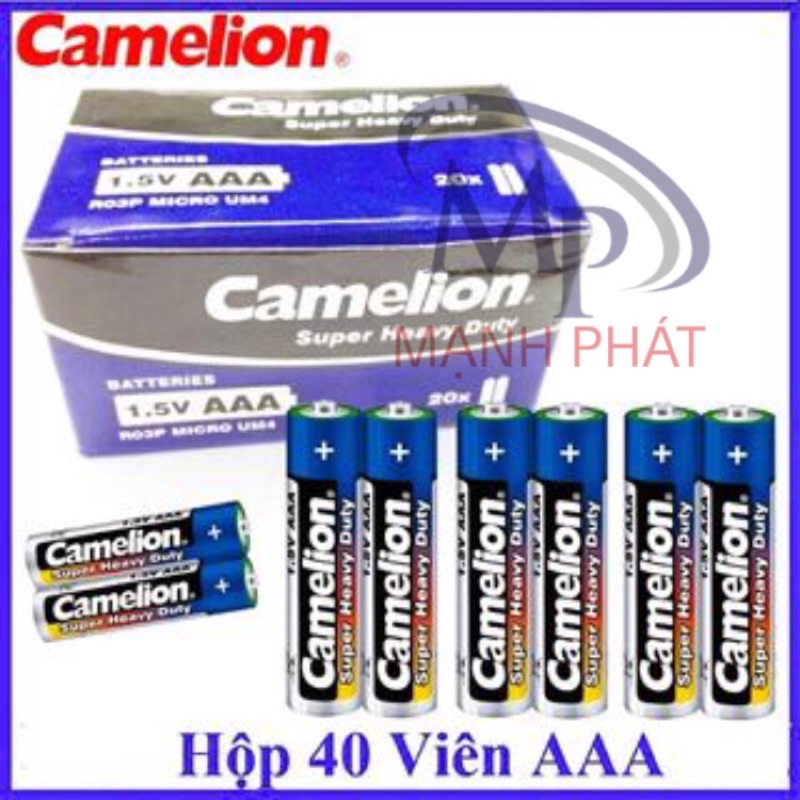 Hộp 40 viên Pin Tiểu AA  - AAA  Camelion 1,5VOL  Dùng gắn đồng hồ,đò chơi, máy đo các loại