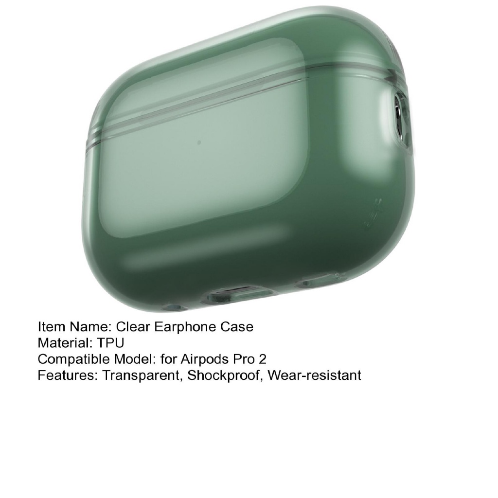 Vỏ bọc bảo vệ hộp sạc tai nghe không dây LENOVO TPU trong suốt chống sốc chống trầy xước thích hợp cho Airpods Pro 2