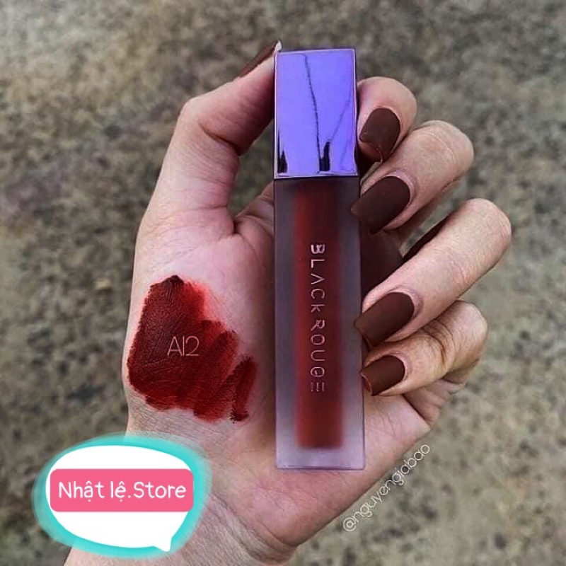 Son Kem Lì Black Rouge màu 12 nâu đỏ son blackrouge a12