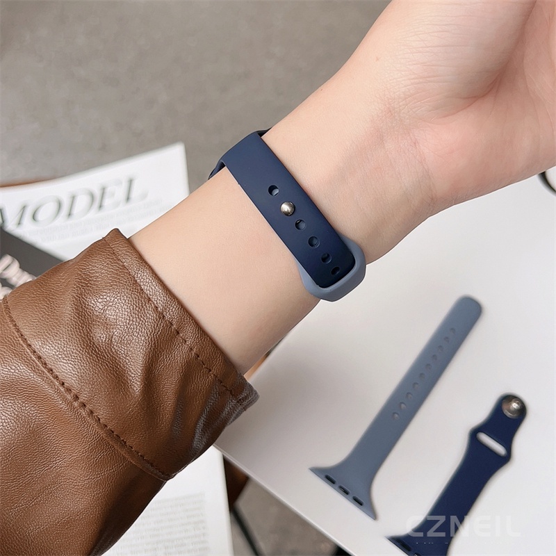 Dây Đeo Silicon Màu Mới Cho Đồng Hồ Thông Minh Apple Watch SE 6 S7 S8 41 45