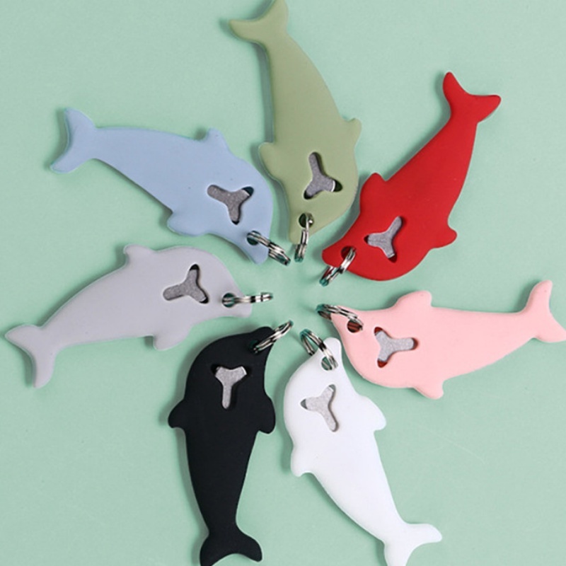 Ốp Điện Thoại Bằng Thép Không Gỉ Và Silicon Chống Rơi Có Ngăn Đựng Thẻ Nhớ Đa Năng Hình Cá Heo