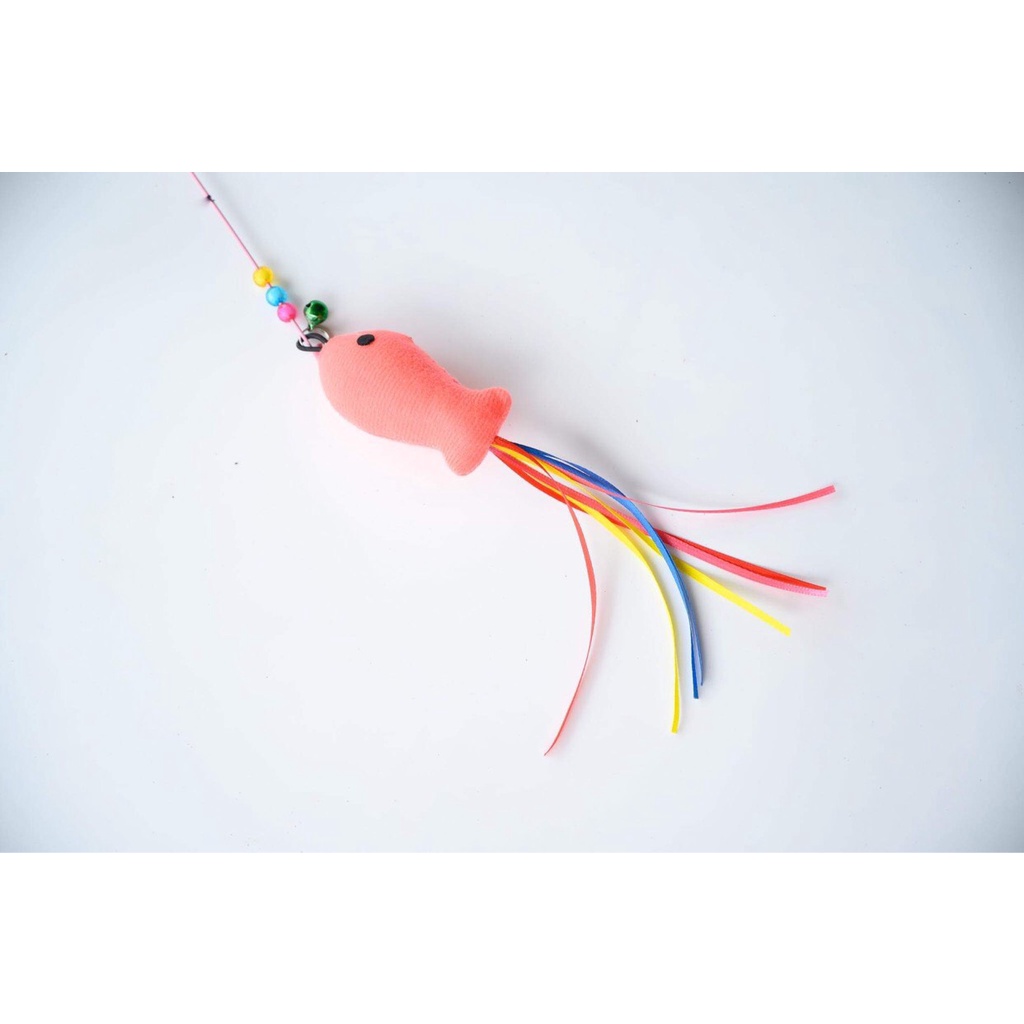 Đồ Chơi Cần Câu Cho Mèo Đầu Lông Vũ