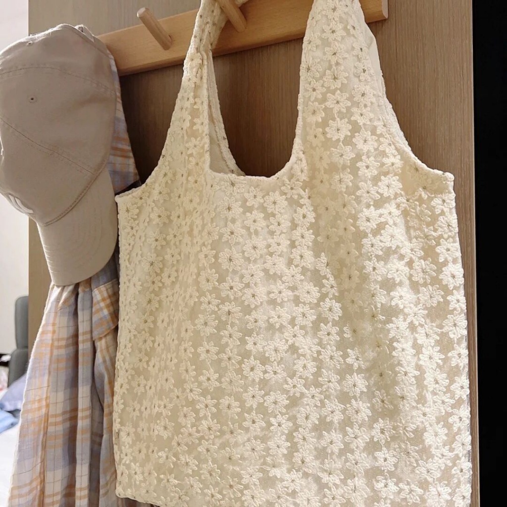 Túi Xách Nữ Vải Canvas In Hoa Thời Trang Xinh Xắn