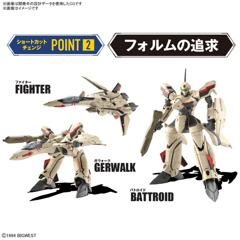 Mô hình lắp ráp Bandai Macross 1/100 HG YF-19