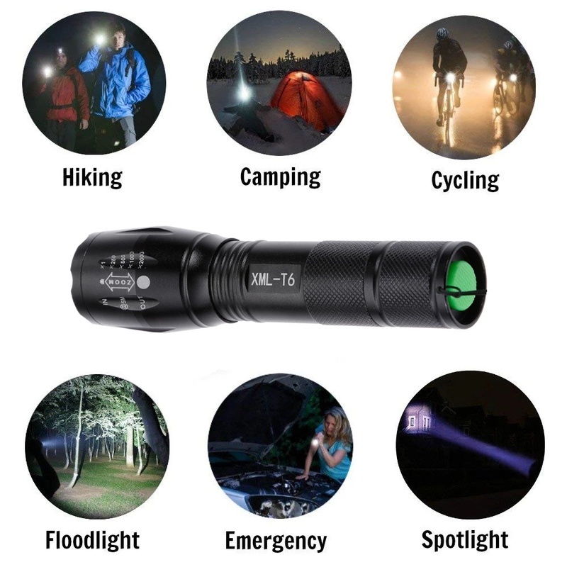 Đèn Pin LED Mini Cầm Tay Siêu Sáng Chống Thấm Nước Ba Chế Độ Tiện Dụng Dùng Khi Đi Cắm Trại / Sinh Tồn / Ban Đêm