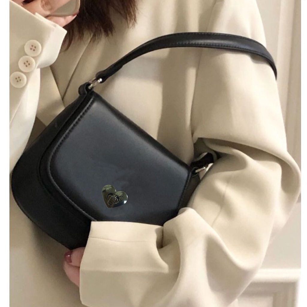 Túi Đeo JASMIN NOIR Chéo Vai Bằng Da PU Có Khóa Dành Cho Nữ