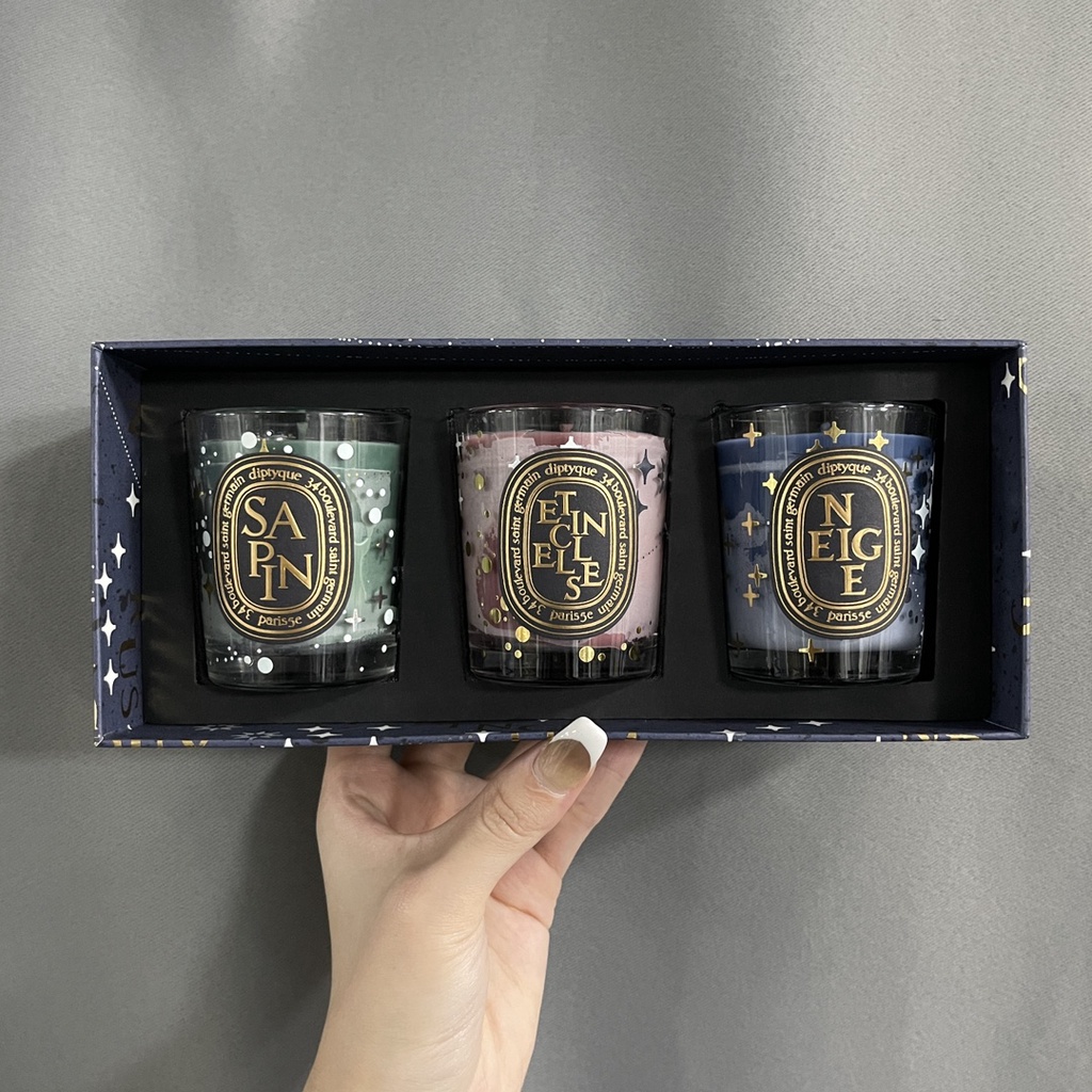 Diptyque Hộp Quà Giáng Sinh Ba Nến Thơm Độc Quyền Năm 2022