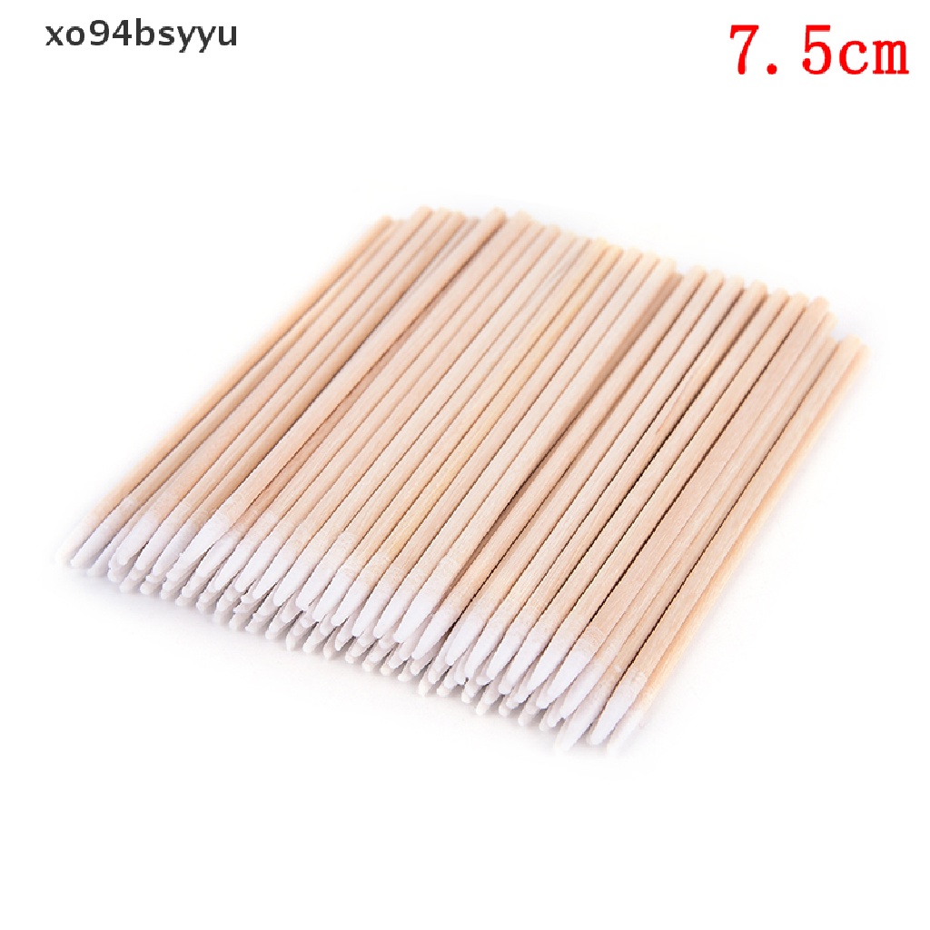 Set 100 Tăm Bông Xo94Bsyu 100X Tay Cầm Bằng Gỗ Dùng Trong Xăm Mình