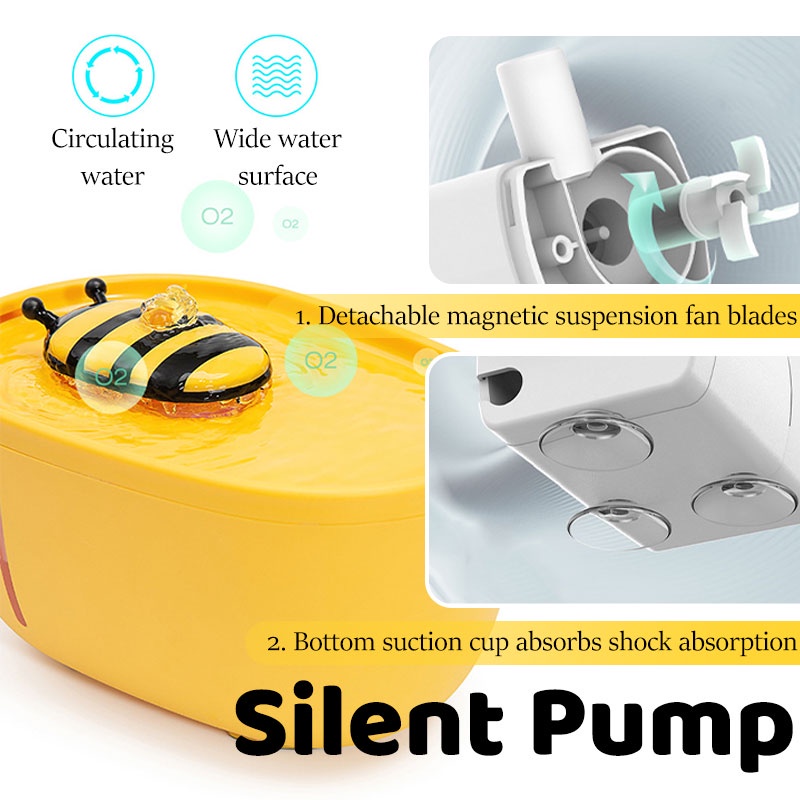 HamshMoc Vòi Phun Nước Tự Động Chia 1 Đầu Lọc Thay Thế Thông Minh Có Thể Tháo Rời Cho Mèo